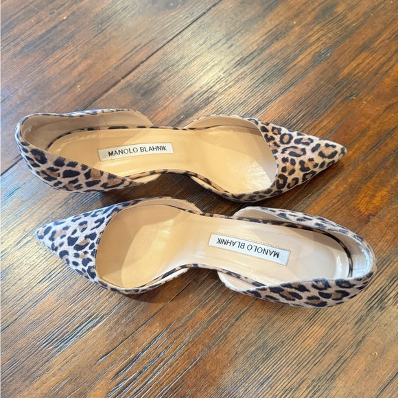 Manila Blahnik Leopard Kitten Heels SZ 40 - Picture 5 of 5